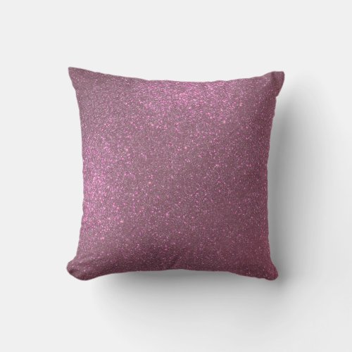 Chic Elegant Plum Purple Sparkly Glitter Outdoor Pillow