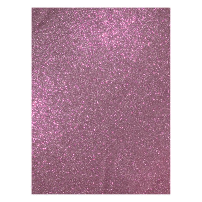 Chic Elegant Plum Purple Sparkly Glitter Tablecloth (Front)