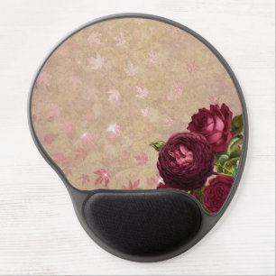 Chic Elegant Red Roses Gel Mouse Pad