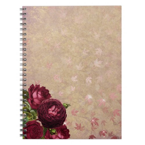 Chic Elegant Red Roses Notebook