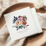 Chic Elegant Romantic Dark Rose Wedding Napkins<br><div class="desc">Chic Elegant Romantic Dark Rose Wedding Napkins</div>