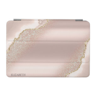 Chic Elegant Rose Gold Glitter Marble    iPad Mini Cover