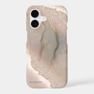 Chic Elegant Rose Gold Glitter Opal iPhone 17 Case