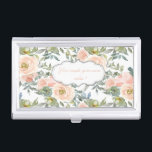 Chic Elegant Roses,Motivational Message  Business Card Case<br><div class="desc">Pretty elegant roses create a chic and stylish background with roses and a motivational message. Any girl would love to have this stylish design. If your art still needs to be adjusted, click on the Customize This button. This will take you to a design area where you can move around...</div>