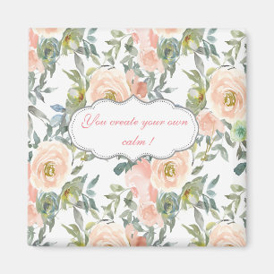 Chic Elegant Roses,Motivational Message Magnet