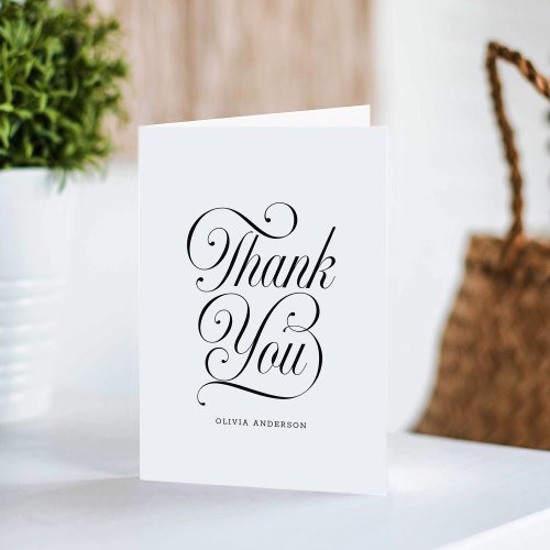 Chic Elegant Script Black & White Baby Shower