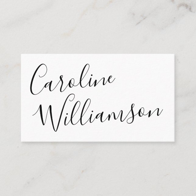 Chic Elegant Script Calligraphy Social Media Icon  Business Card (Front)