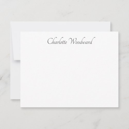 Chic Elegant Script Personalized Note Card