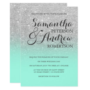 green and silver wedding