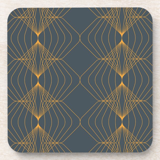 Chic, elegant, simple geometric graphic pattern beverage coaster (Front)
