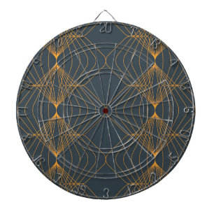 Chic, elegant, simple geometric graphic pattern dart board
