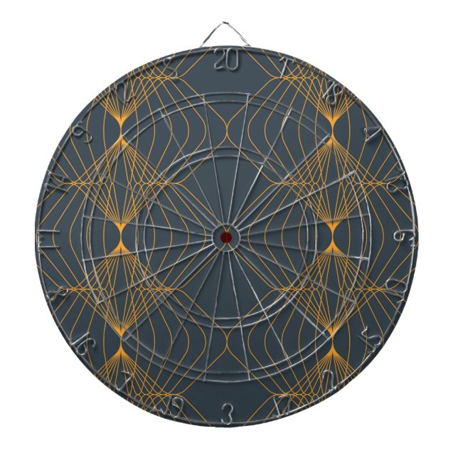 Chic, elegant, simple geometric graphic pattern dart board (Front)