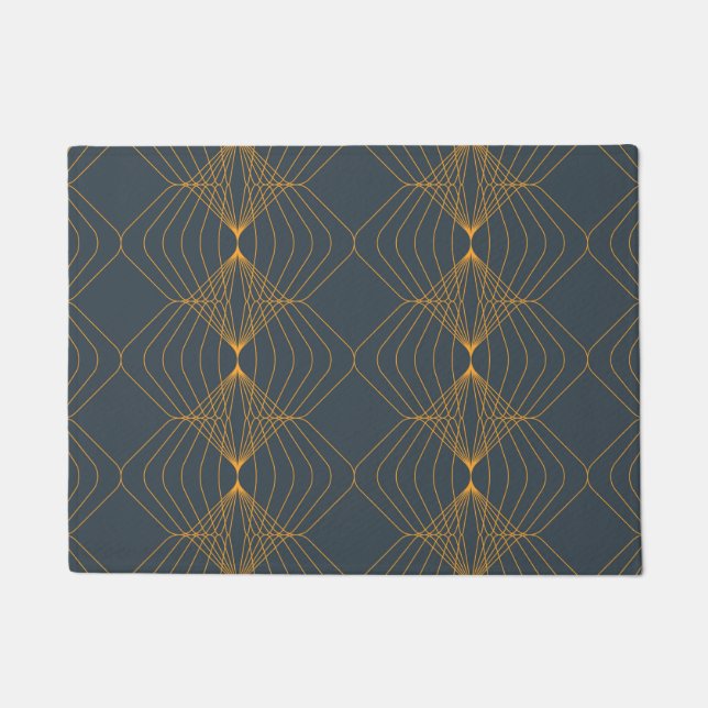 Chic, elegant, simple geometric graphic pattern doormat (Front)