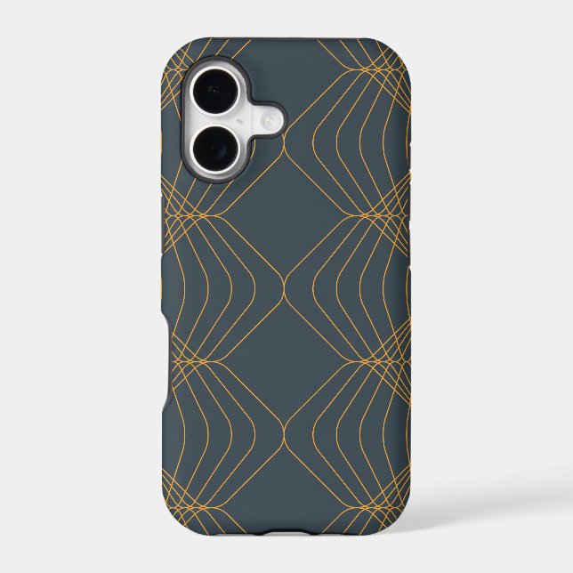 Chic, elegant, simple geometric graphic pattern iphone case (Back)