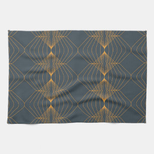 Chic, elegant, simple geometric graphic pattern kitchen towel