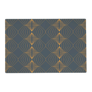 Chic, elegant, simple geometric graphic pattern placemat
