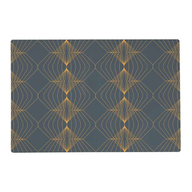 Chic, elegant, simple geometric graphic pattern placemat (Back)