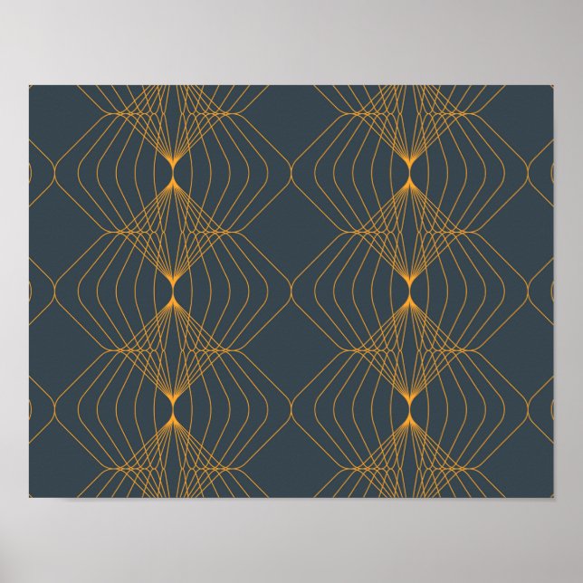 Chic, elegant, simple geometric graphic pattern poster (Front)