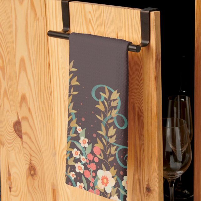 Chic Elegant Stylish Pretty Floral Pattern  Kitchen Towel (Creator Uploaded)