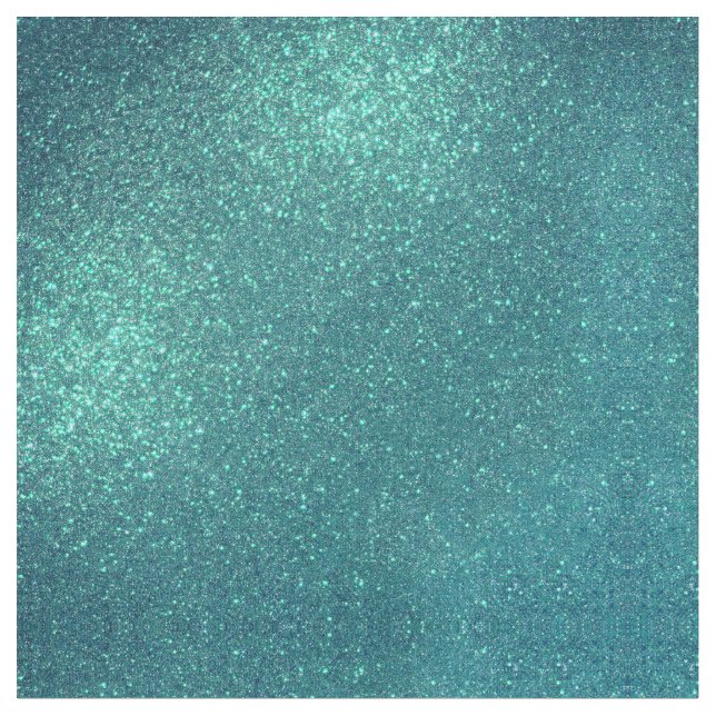 Chic Elegant Teal Blue Sparkly Glitter Fabric (Close Up)