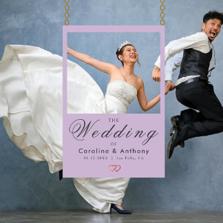 Chic Elegant Thistle Wedding Selfie Photo Frame Foam Board