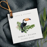 Chic Elegant Tropical Rainforest Toucan Wedding  Favor Tags<br><div class="desc">If you need any further customisation please feel free to message me on yellowfebstudio@gmail.com.</div>