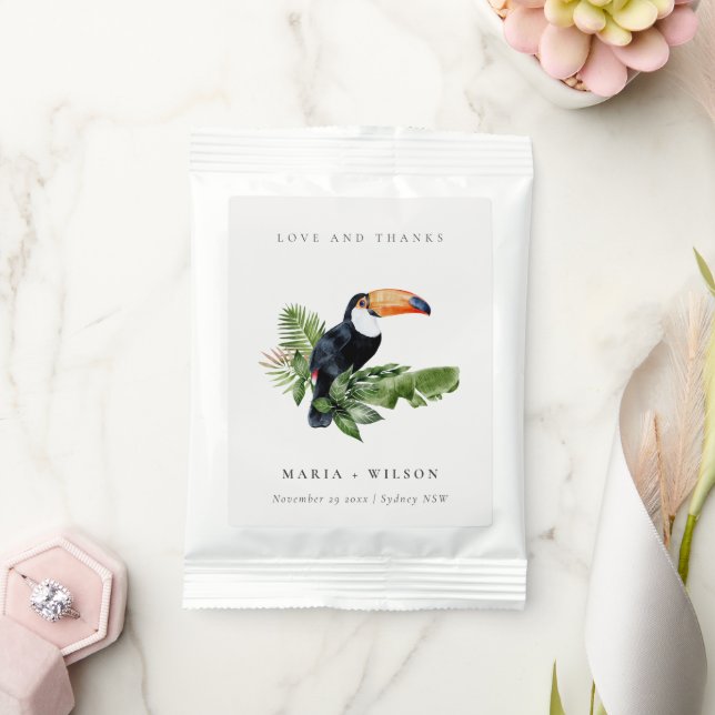 Chic Elegant Tropical Rainforest Toucan Wedding  Lemonade Drink Mix (Wedding)