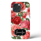 Chic Elegant Vintage Pink Red roses floral name