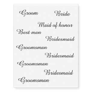 Chic Elegant Wedding Temporary Tattoos