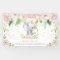 Chic Elephant Blush Pink Floral Backdrop Welcome
