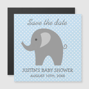 Chic elephant Save the date baby shower magnet
