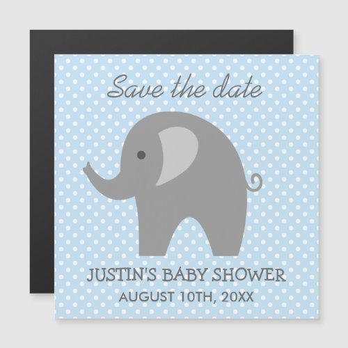 Chic elephant Save the date baby shower magnet