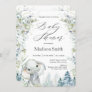 Chic Elephant Winter Alpine Baby Shower Neutral  Invitation