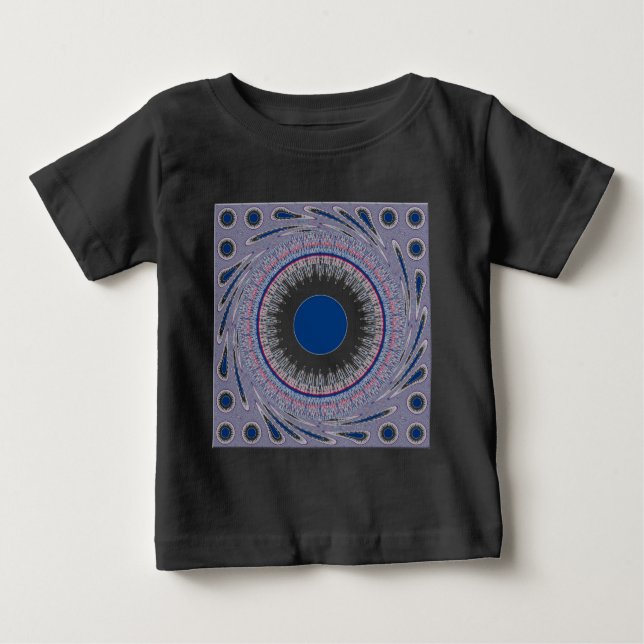 Chic Energetic Eye Design: A Mesmerizing Pattern Baby T-Shirt (Front)