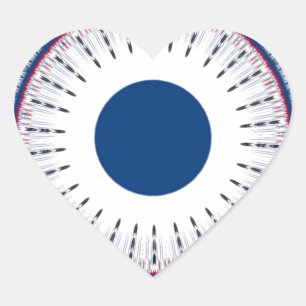 Chic Energetic Eye Design: A Mesmerizing Pattern Heart Sticker