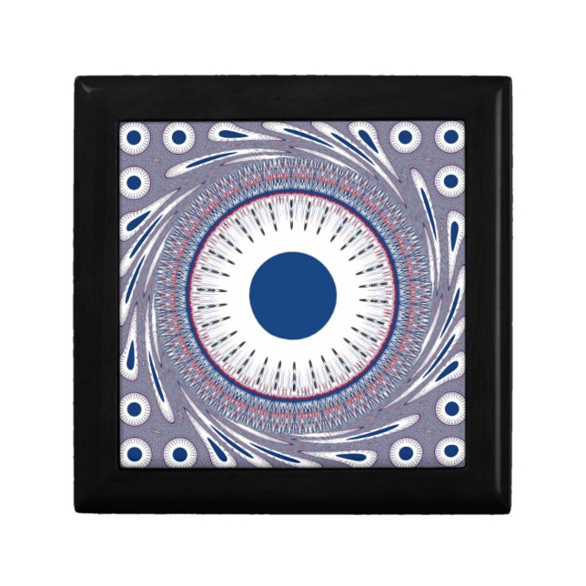 Chic Energetic Eye Design: A Mesmerizing Pattern Keepsake Box (Front)