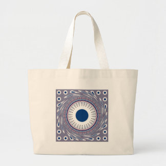 Chic Energetic Eye Design: A Mesmerizing Pattern Large Tote Bag