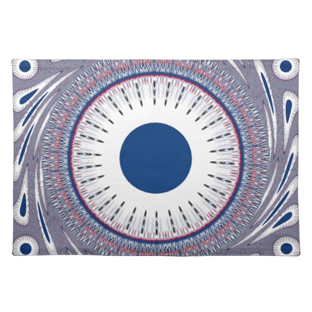Chic Energetic Eye Design: A Mesmerizing Pattern Placemat (Front)
