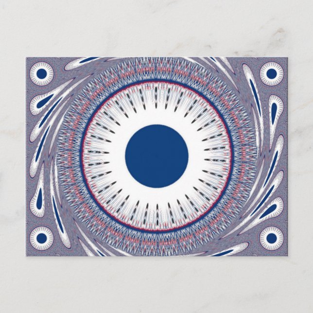 Chic Energetic Eye Design: A Mesmerizing Pattern Postcard (Front)