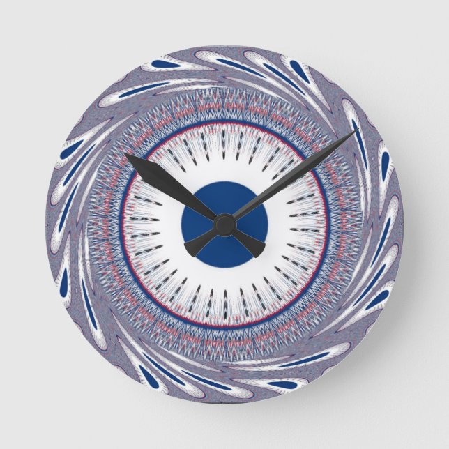 Chic Energetic Eye Design: A Mesmerizing Pattern Round Clock (Front)