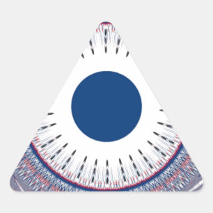 Chic Energetic Eye Design: A Mesmerizing Pattern Triangle Sticker