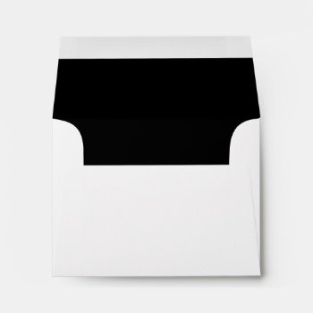 Chic Envelope_classic White With Black Inside Envelope by GiftMePlease at Zazzle