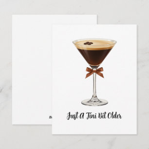 Chic Espresso Martini Funny Birthday Greeting Holiday Card