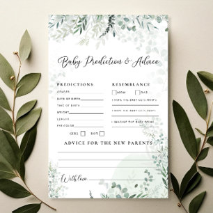 Chic Eucalyptus Baby Shower Predictions and Advice
