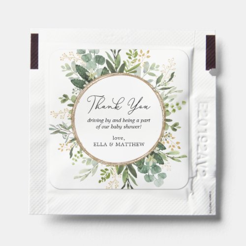 Chic Eucalyptus Greenery Quarantine Shower Favors Hand Sanitizer Packet