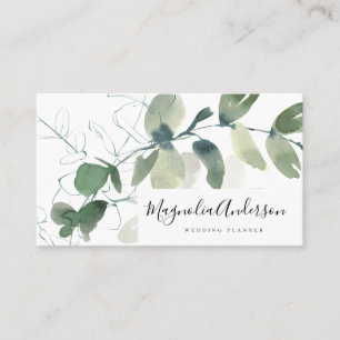 Chic Eucalyptus Leaves Business Card