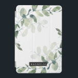 Chic Eucalyptus Monogram iPad Mini Cover<br><div class="desc">Personalize this watercolor eucalyptus greenery design with your name.</div>