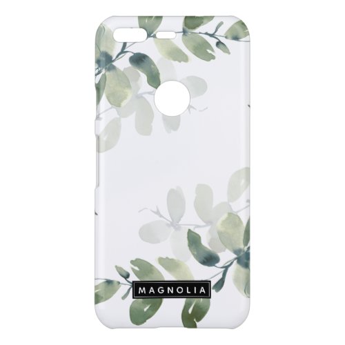 Chic Eucalyptus Monogram Uncommon Google Pixel Case