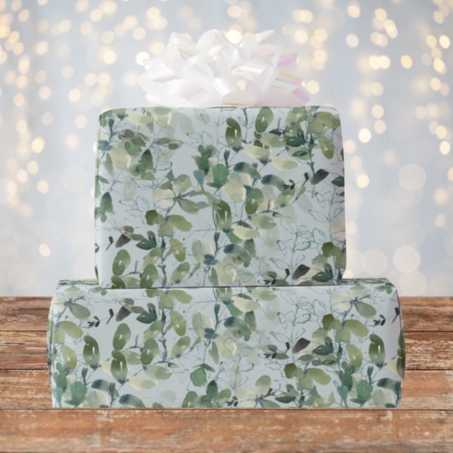 Chic Eucalyptus Pattern  Wrapping Paper (Creator Uploaded)