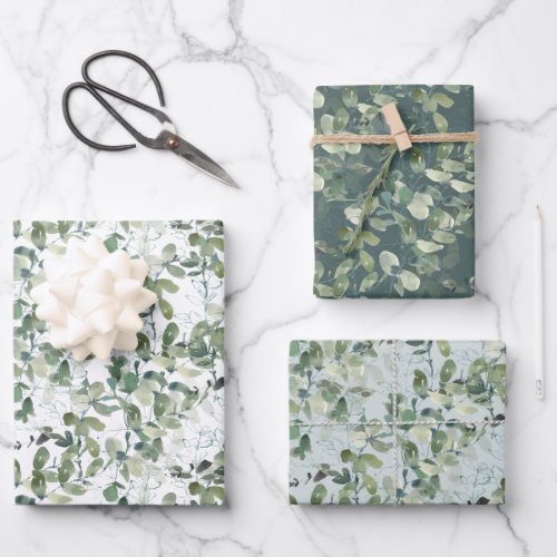 Chic Eucalyptus Pattern Wrapping Paper Sheets